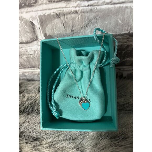 Tiffany and Co. Return to Tiffany Mini Blue Enamel Necklace - Picture 3 of 5